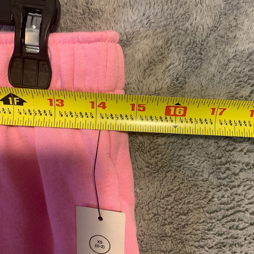 No Boundaries Womens XS 0-2 Pink Cargo Sweatpants Fleece Drawstring NWT - Picture 5 of 7